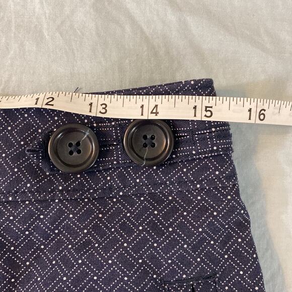 Ann Taylor Navy/White Pleated Front Skirt Size 8 - Picture 5 of 7